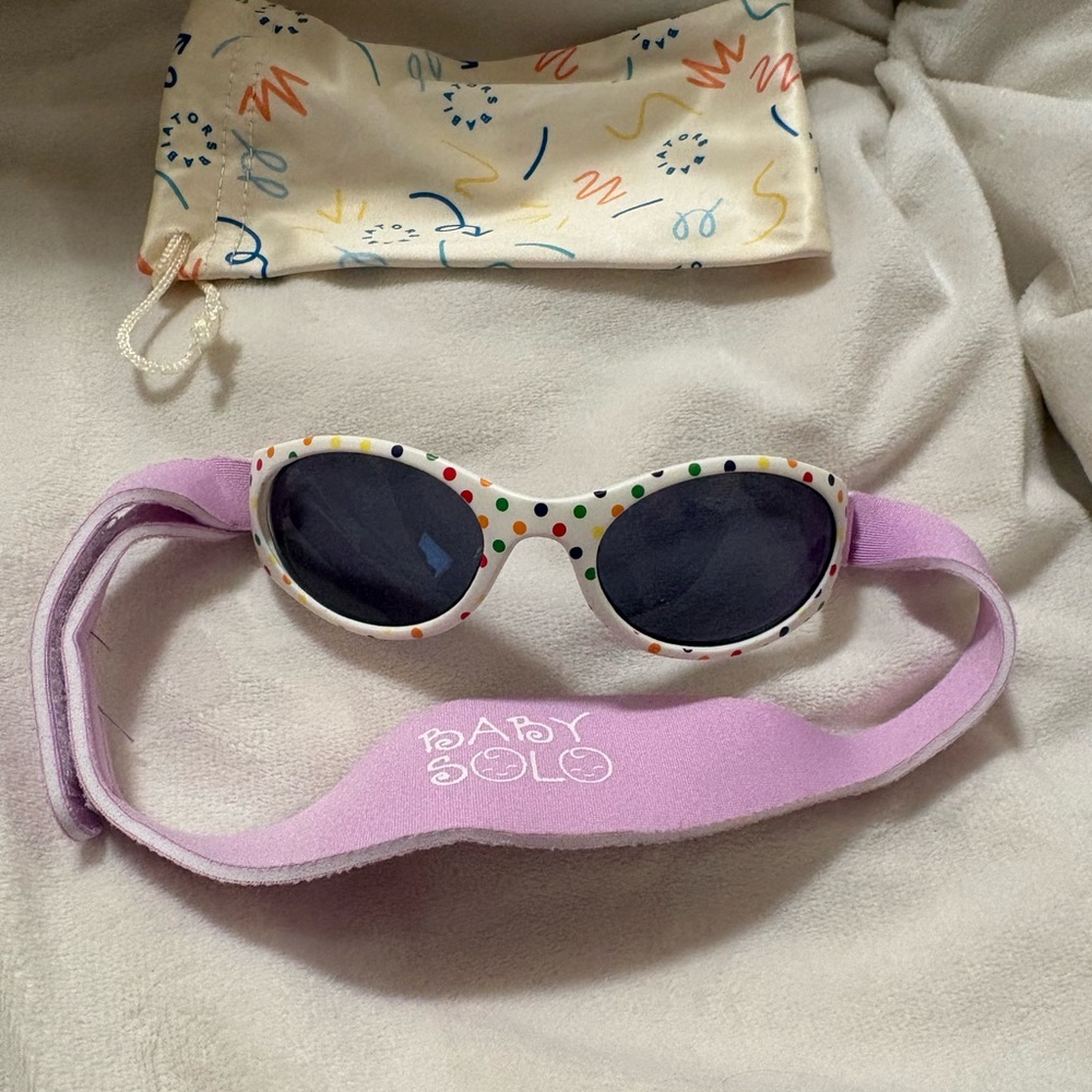 Baby Solo Polka Dot Sunglasses with Strap